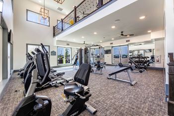 Two-story fitness center